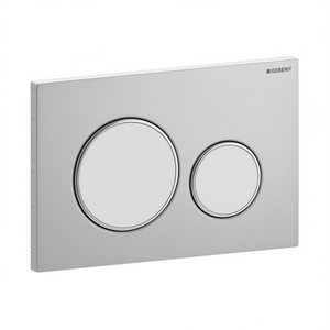 Placa de cubierta Geberit Sigma 20 de 2 botones con bordes pulidos y cepillados para botones de inodoro - Product Image 3