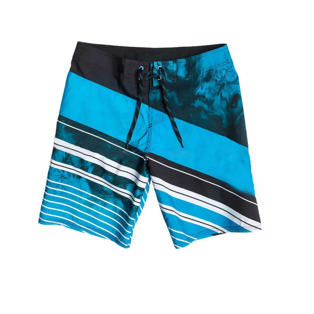 Sky blue surf shorts masculino curto listras, atualizado, estampado, boardshorts