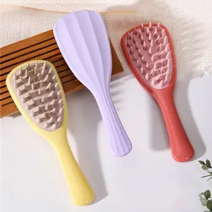 Chất Lượng Cao Dài Xử Lý Silicone Dầu Gội Đầu Bàn Chải Với Mềm Silicone Da Đầu Đầu Massager Tóc Da Đầu Lược Bàn Chải