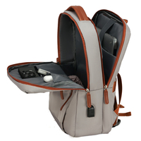 Tas Ransel Laptop Bisnis Minimalis 2026 dengan Port Pengisian Daya USB, Tas Perjalanan Tahan Air untuk Pria & Wanita