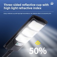 Lampe solaire tout-en-un pour rue, avec détecteur de mouvement, LED haute luminosité, étanche, éclairage solaire extérieur pour cour, allée