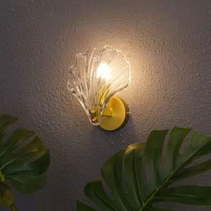 Lámpara de pared de carcasa de vidrio de cobre decorada con dormitorio de sala de estar Nórdica - Product Image 3