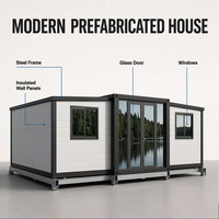 Maison conteneur modulaire pliable préfabriquée, kit de maison préfabriquée portable, maison conteneur extensible préfabriquée de 20 pieds, 30 pieds, 40 pieds