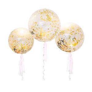 Globos Gigantes de Látex de 36 Pulgadas para Decoración de Fiesta de Cumpleaños, Globos Jumbo Transparentes de 36 Pulgadas con Confeti - Product Image 4