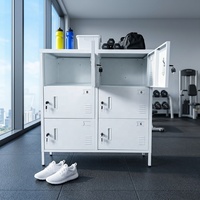 Armoire de rangement métallique à 6 portes avec compartiments verrouillables, casier en acier pour employés, pour bureau, usine