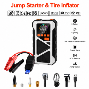 Portable Jump Starter Tire Inflator 120W Air Compressor 14.8V Digital Gauge LED Light Power Bank <b>Car</b> Emergency Tool OEM ODM Kit - Product Image 1