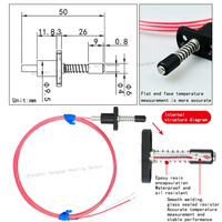 Sonde NTC avec base de montage, capteur de température Pt100 rétractable à ressort pour la surveillance de la température des batteries et des batteries externes
