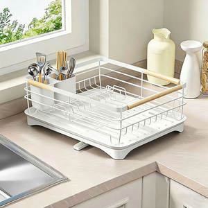 Égouttoir carré pour bols, assiettes, plats, séchage rapide, support de rangement de cuisine sans accessoires YW1014 - Product Image 2