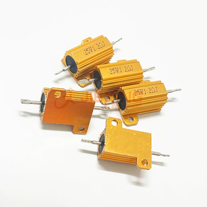 Shielded and Finned <strong>Resistor</strong> 25W 25 Watt 47/50/68/82/100/150/200/<strong>500</strong>/1K/10K <strong>Ohms</strong> RX24 Gold Aluminum Shell High Power <strong>Resistors</strong> - Product Image 3