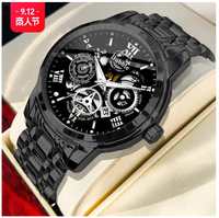 Montre-bracelet décontractée de luxe pour homme à quartz, cadran en acier inoxydable, prix d'usine