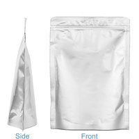 Sac en plastique argenté à fermeture éclair de qualité alimentaire personnalisé debout emballage triple laminé réutilisable Esd grand sac en feuille d'aluminium