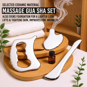 Tabla de Masaje Gua Sha de Acero Inoxidable 420, Kit de Herramientas para Alivio Muscular Facial para Uso Doméstico - Product Image 1