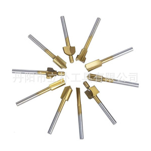 Brocas de Fresado y Recorte con Recubrimiento de Titanio Mr Drill, 10 Piezas, Brocas de Alta Precisión para Trabajar la Madera, Herramientas de Grabado HSS Doradas - Product Image 1