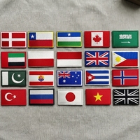 Patch rectangulaire brodé sur mesure avec drapeau national pour chapeau, idéal pour la décoration de vêtements - Bestseller transfrontalier
