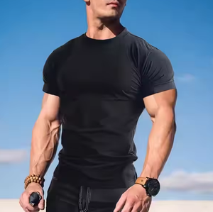 T-shirt Sportiva da Uomo in 95% Spandex 5% Poliestere, Asciugatura Rapida, Personalizzabile, Stile Casual Atletico, <span class=keywords><strong>Design</strong></span> Neutro - Vendita all'Ingrosso - Product Image 2