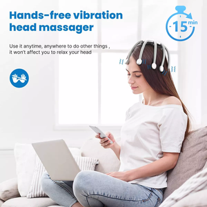 Masseur de tête d'<span class=keywords><strong>araignée</strong></span> à vibration intelligente rechargeable-Outil de <span class=keywords><strong>massage</strong></span> électrique du cuir chevelu automatique à 10 têtes - Product Image 2