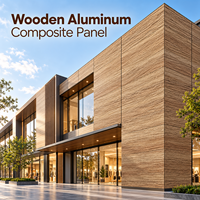Panneau composite bois-aluminium revêtu de PVDF, motif bambou, 4 mm, pour revêtement de façade aspect bois