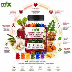 Gomitas Herbales con Omega-3 de Marca Privada OEM ODM con Raíz de Remolacha, Hoja de Olivo, Ajo, Moringa, Nattokinasa, Arroz de Levadura Roja <span class=keywords><strong>y</strong></span> Cúrcuma - Product Image 3