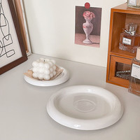 Souliers plats plats en céramique blanc unie, 8/6 pouces, simples, mignonnes, pour salade, Dessert, assiettes à dîner, 1 pièce