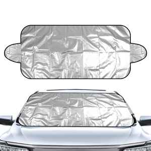Car Snow <b>Cover</b> 200x70cm Silver Coated Polyester Windshield Protection Easy Installation For Winter Use - Product Image 4