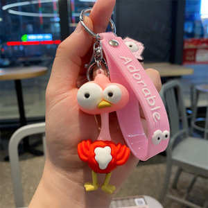 Dễ thương phim hoạt hình 3D hình cao su tùy chỉnh 3D Keychain mềm PVC Keyring 3D động vật búp bê Zoo nhân vật Móc chìa khóa - Product Image 3