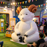 Chèvre gonflable personnalisée, mouton gonflable, animal gonflable de dessin animé pour la décoration ou la publicité