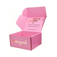 Boîtes cadeaux personnalisées en carton rose avec estampage à chaud or rose pour vêtements, lingerie et cosmétiques