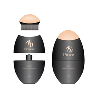 Bouteille de fond de teint liquide vide de 30ml avec brosse Conteneur de crème solaire en plastique PE de 50ml et 60ml Bouteille de lotion à presser