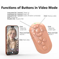 Télécommande à code fixe avec contrôle tactile LED et arrêt automatique pour la prise de vue de courtes vidéos, les selfies, le zoom, la mise au point et les caméras TikTok