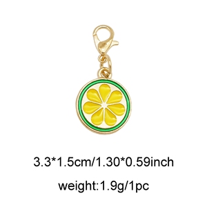 Breloques en zircon doré DIY en forme de banane et de cerise pour la fabrication de bijoux et de porte-clés - Product Image 6