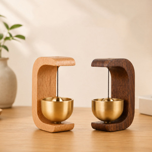 Campana Magnética de Latón y Madera para Puerta, Timbre de Bienvenida, Decoración para Tienda u Hogar, Campana de Viento - Product Image 6