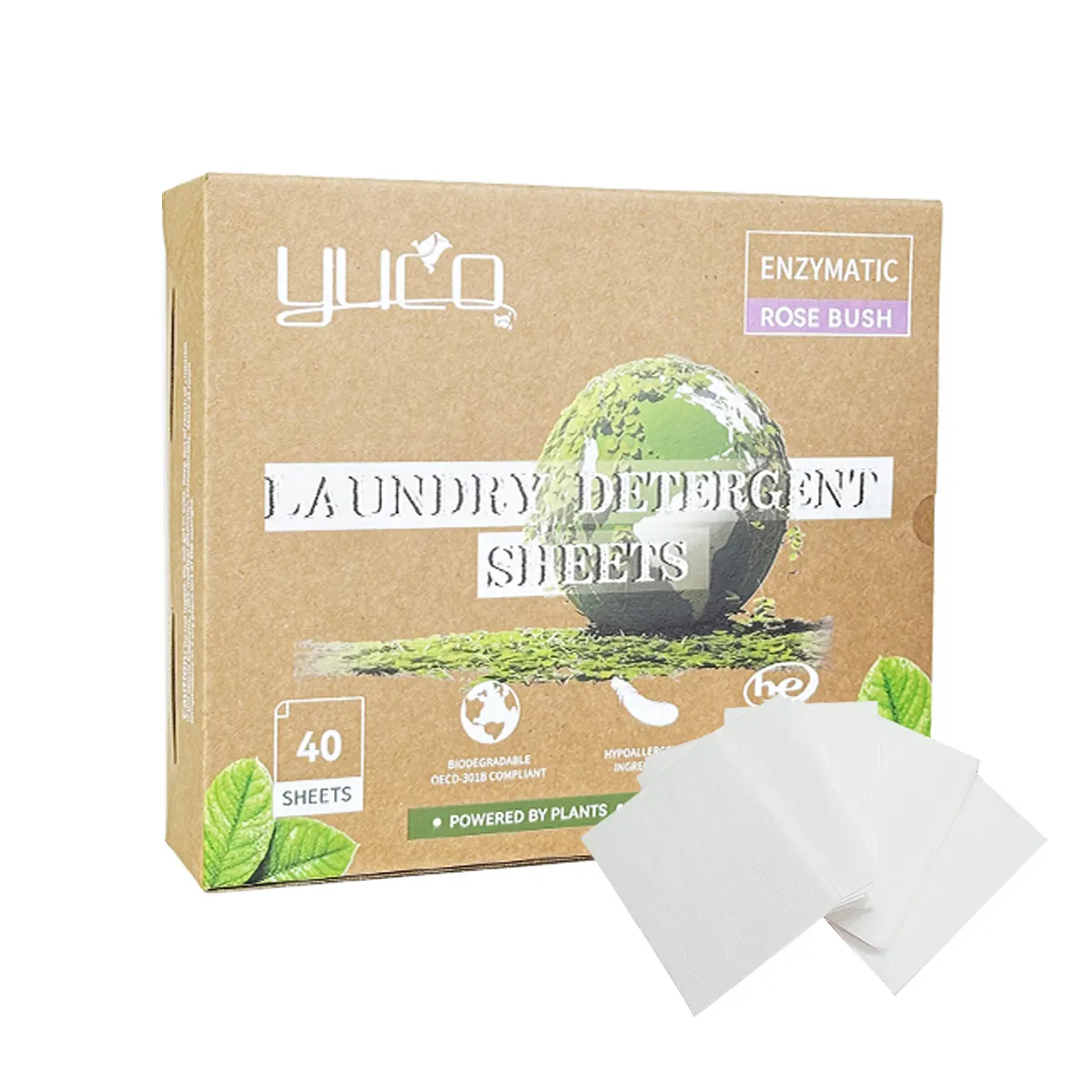 Private Label Rose Scent Water Dissolved Laundry Soap Strips Deep Cleaning Anti Mite Biodegradable Laundry Cleaning Sheets