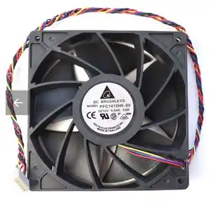 140mm 12V 9A 7500rpm 축 냉각기 팬 14038 14CM 서버를 위한 6 인치 DC 팬 냉각팬 PFC1412HE - 00