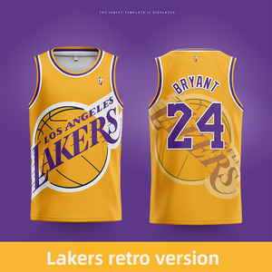 Maillot de <span class=keywords><strong>basket</strong></span>-ball américain <span class=keywords><strong>NB</strong></span> personnalisé pour hommes, femmes et étudiants, sans manches, col rond, nom de l'équipe des Lakers, gilet personnalisé à faire soi-même - Product Image 6
