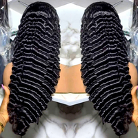 Peluca frontal de encaje HD de 40 pulgadas con densidad 250, cabello humano virgen brasileño, onda profunda, liso rizado, rizo Jerry, onda natural, 13x4