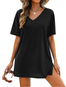 Solid color long length Sexy High-Leg Cut Breathable Natural Waistline Swimwear Women Summer Beach Outfit Cover Ups - Product Image 3