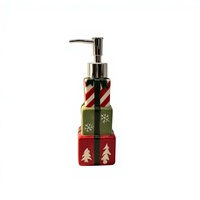 Flacon de lotion en céramique pour cadeau de Noël transfrontalier, flocons de neige peints rouge et vert, arbre de Noël, style nordique festif