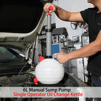 Extracteur de liquide manuel portable 6L, pompe de vidange d'huile légère avec aspiration pour outils de véhicule, évacue les liquides facilement