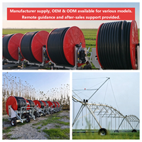 Turbine à eau montée sur remorque JP75-300 avec enrouleur électrique pour arrosage de pâturages, prairies, marchés et jardins