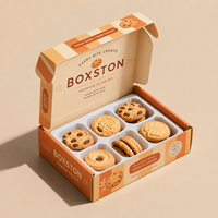 Boîtes d'expédition en carton pour pâtisseries, biscuits et gâteaux, avec logo imprimé personnalisé, qualité alimentaire, pour emballer les biscuits