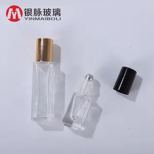 En gros vide 3ml 10ml de parfum carré en verre rouleau sur bouteille d'huile essentielle à vendre