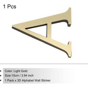 <span class=keywords><strong>Adesivi</strong></span> Murali 3D a Specchio in Acrilico <span class=keywords><strong>con</strong></span> Lettere dell'Alfabeto, Autoadesivi <span class=keywords><strong>per</strong></span> Decorazione Casa, Insegne Fai-da-Te - Product Image 3