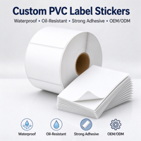 Étiquettes autocollantes en PVC imperméables et résistantes à l'huile, étiquettes d'emballage imprimées personnalisées avec adhésif puissant pour l'expédition