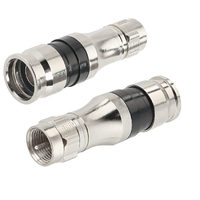 Connecteur de compression de type F RG11, étanche, en laiton, câble coaxial RG11, prise mâle F pour système vidéo CATV, satellite, CCTV, HDTV