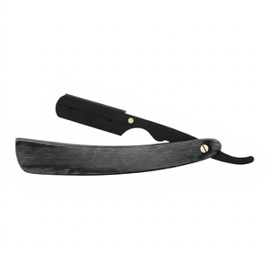 Navaja de Afeitar Manual con Mango de Madera y Hoja Única de Acero Inoxidable, Herramienta de Afeitado para Hombres, Uso en Exteriores - Product Image 1