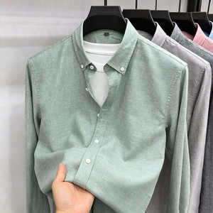 EU/<strong>UK</strong> Standard Size <strong>Men's</strong> <strong>Linen</strong> Cotton <strong>Shirt</strong> Solid Color Long Sleeve Button Down Casual <strong>Shirt</strong> Wholesale <strong>Men</strong> Apparel - Product Image 2