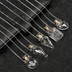 Pendentif Collier Goutte d'Eau Cœur en Agate Cristalline Ouvrable pour Huile Essentielle, Bijou Commémoratif Parfumé, Flacon Tendance en Émail - Product Image 1
