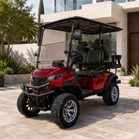 Voiturette de golf électrique Riverside Park 2, 4 ou 6 places, moteur AC 72V 7.5KW, batterie au lithium, pour balades en promenade, avec support pour bateaux à pédales