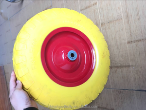 16 Inch PU Flat-<strong>free</strong> Heavy Duty <strong>Caster</strong> Hand Trolley <strong>Wheel</strong> - Product Image 5