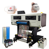 Mesin Cetak Label Kristal Otomatis Laminasi UV DTF Roll Printer All in One Kecepatan Tinggi